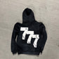 NoLuckyLuv Black/white Hoodie