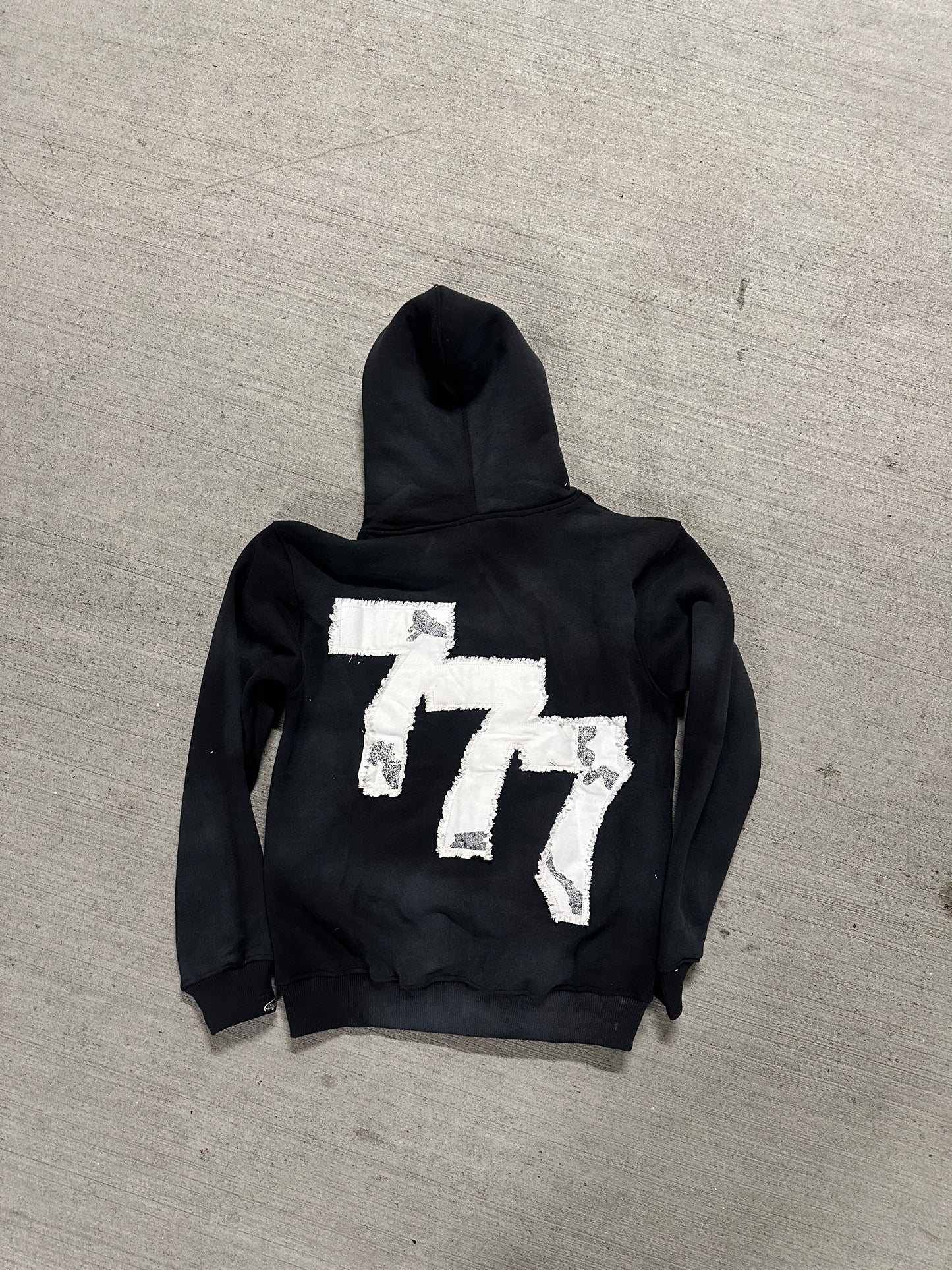 NoLuckyLuv Black/white Hoodie