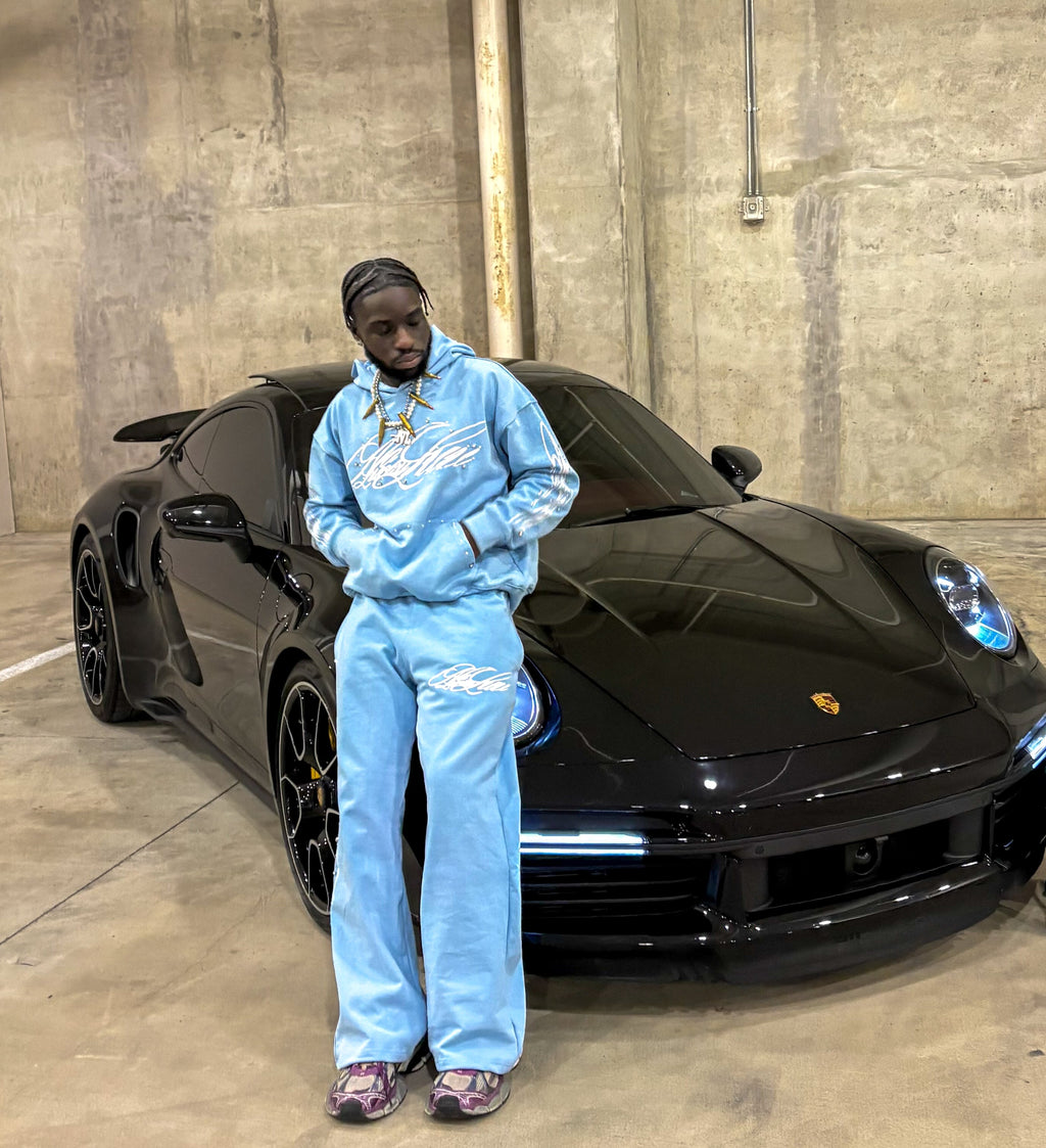 NoLuckyLuv Blue/black Hoodie