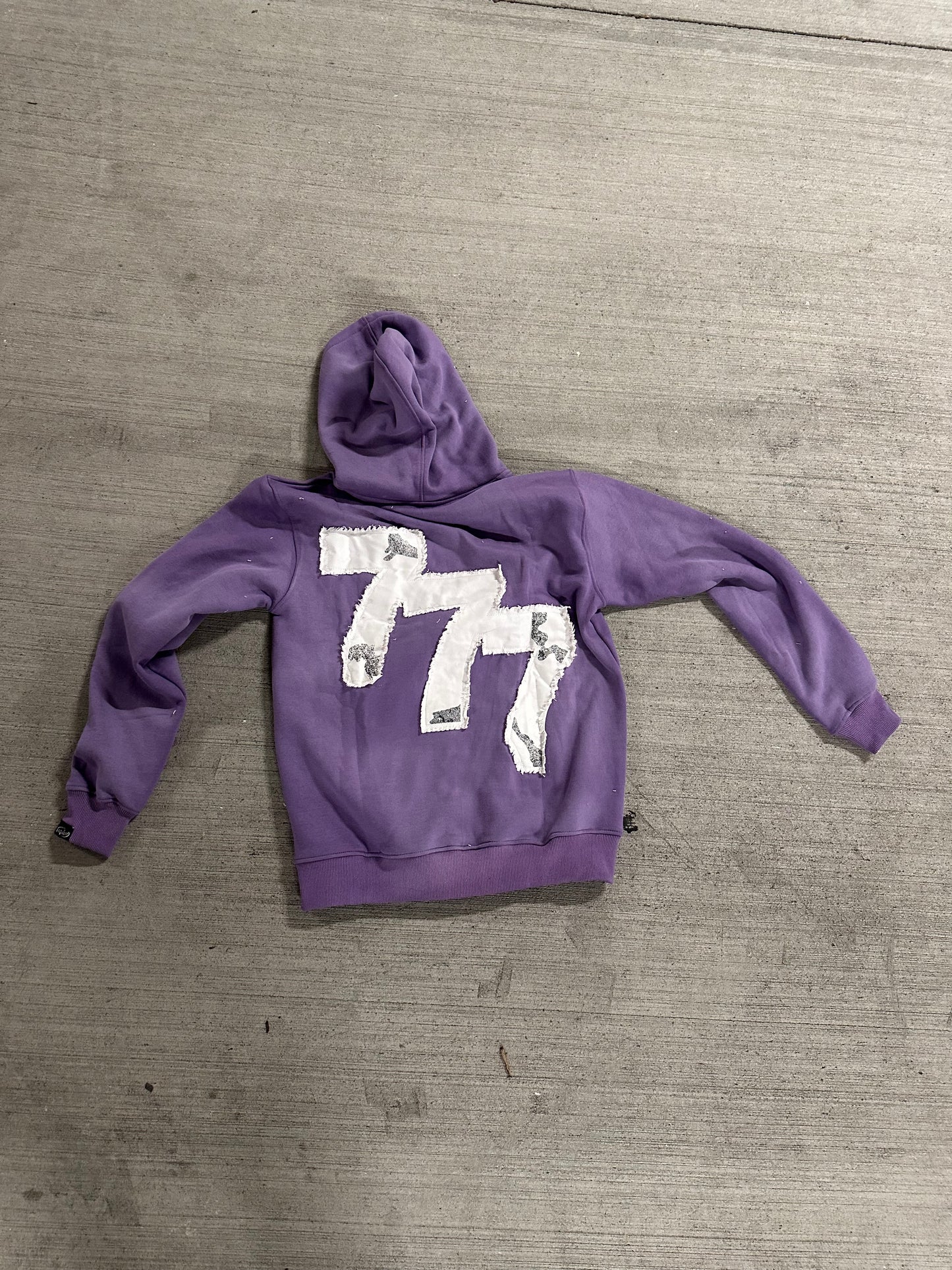 NoLuckyLuv Purple/white Hoodie