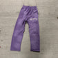 NoLuckyLuv Purple/white SWEATPANTS