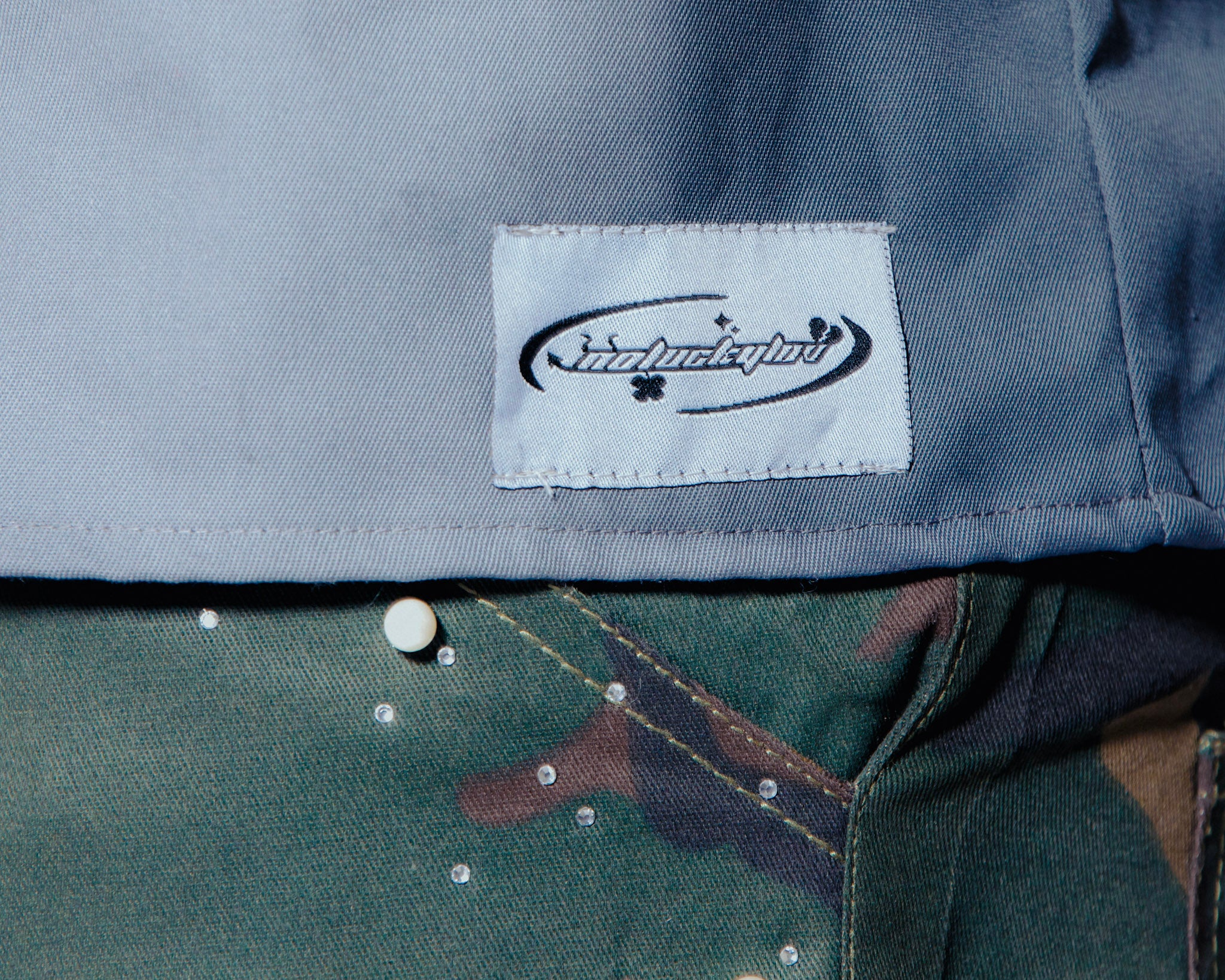 NoLuckyLuv UTILITY SHIRT Grey/white