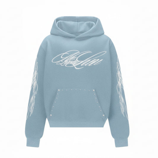 NoLuckyLuv Blue/black Hoodie
