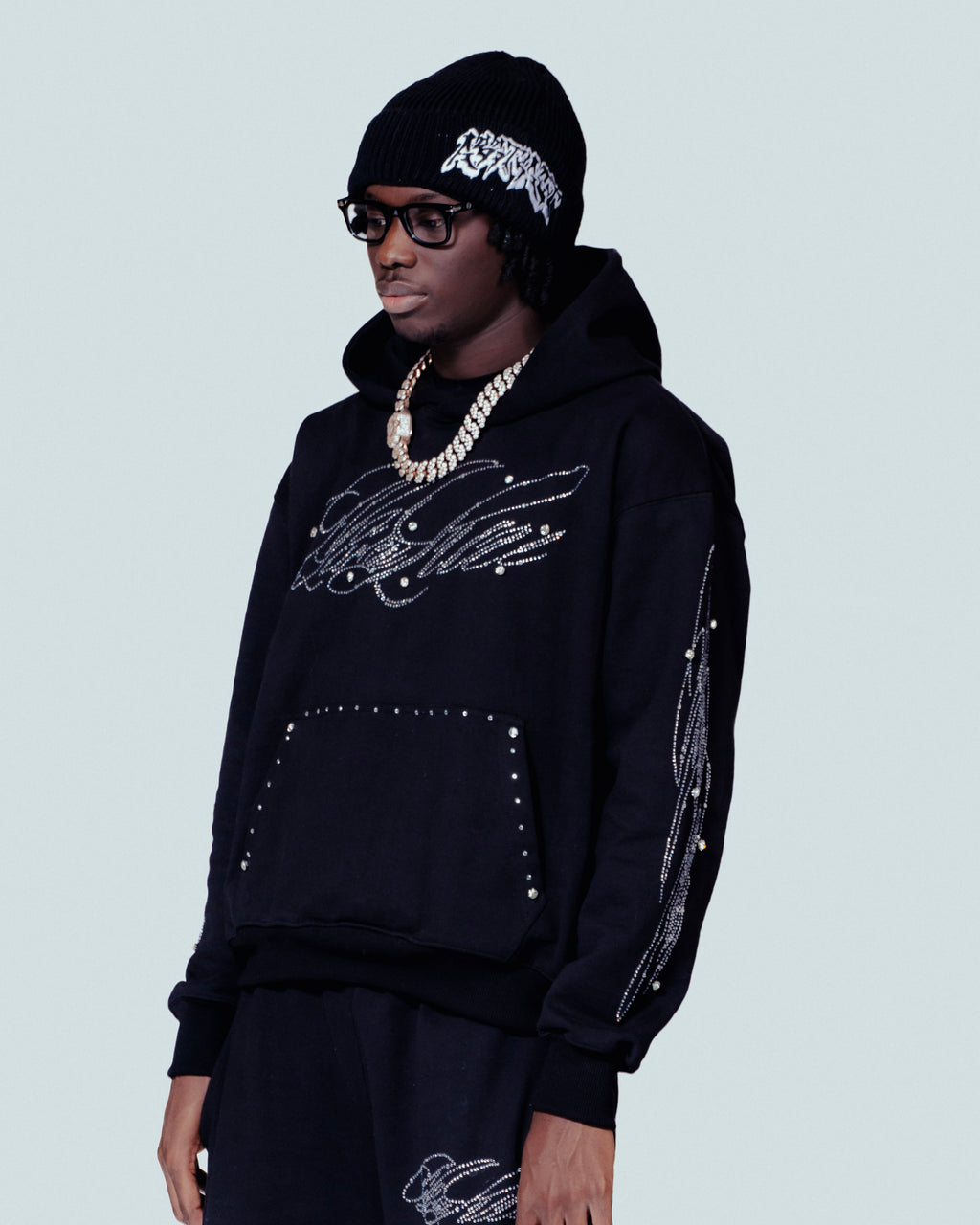 NoLuckyLuv RHINESTONE Hoodie