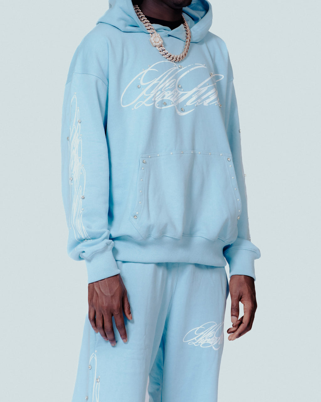 NoLuckyLuv Blue/black Hoodie