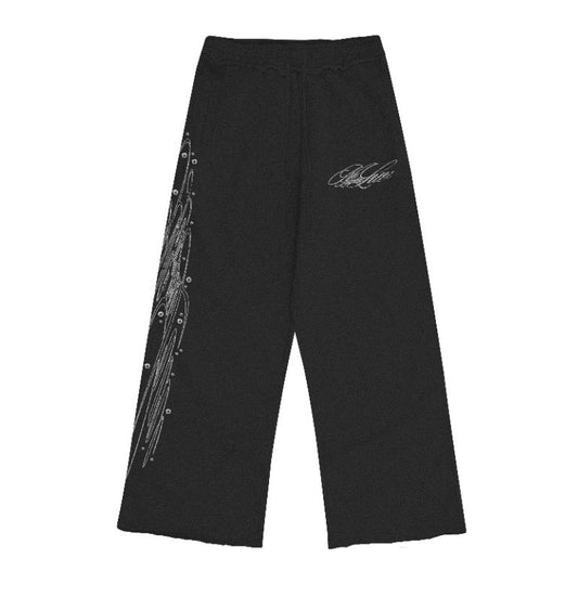 NoLuckyLuv Black/white Pants