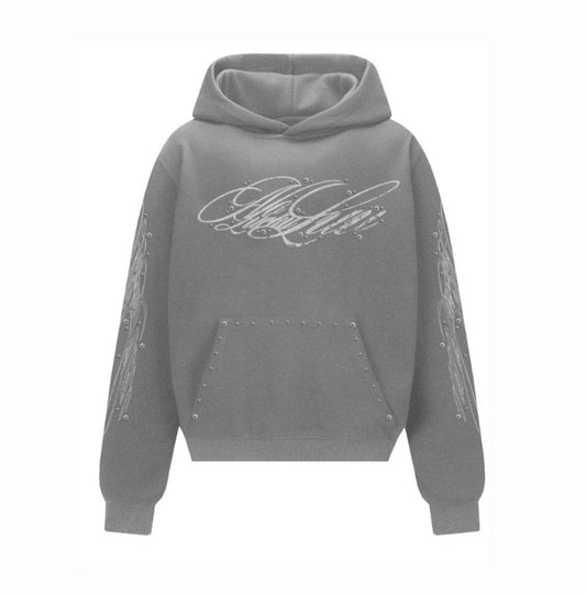 NoLuckyLuv grey/white Hoodie