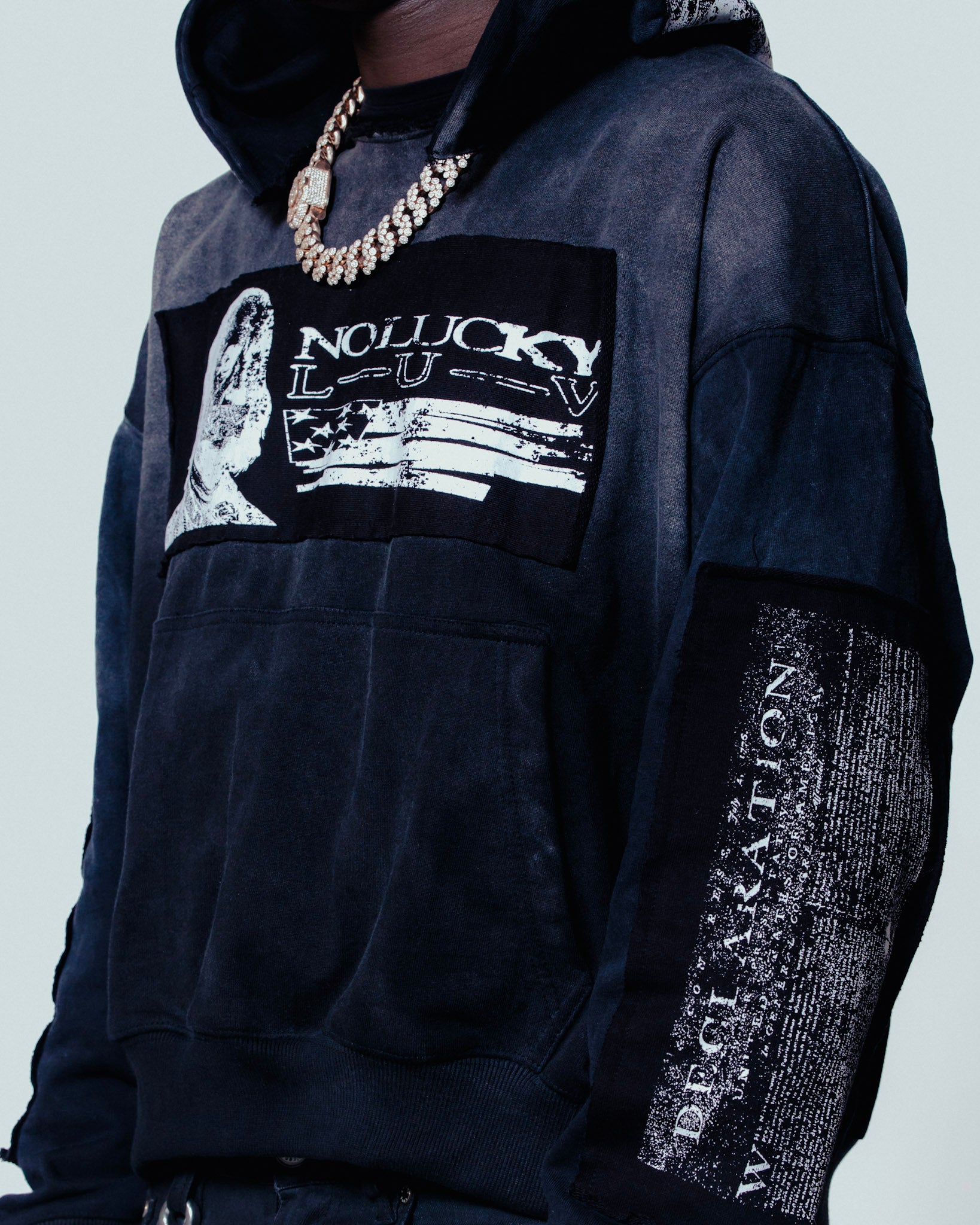 Black/white DEAD PRESI Hoodie