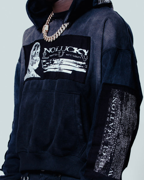 Black/white DEAD PRESI Hoodie