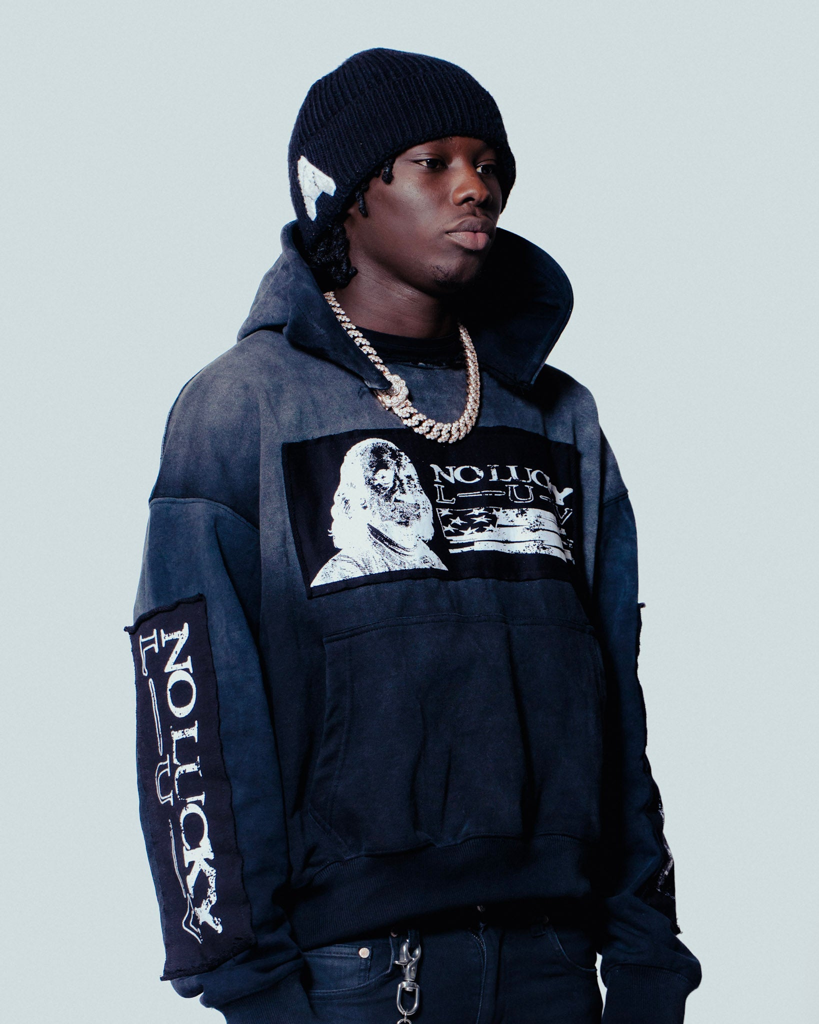 Black/white DEAD PRESI Hoodie