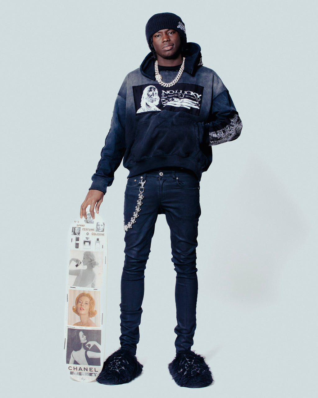 Black/white DEAD PRESI Hoodie