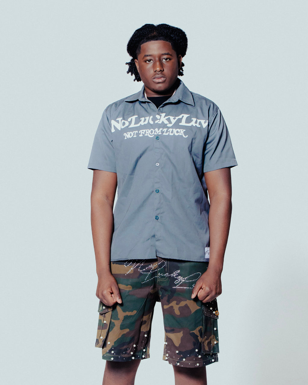 NoLuckyLuv CAMO JORTS