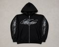 ANoLuckyLuv Black/white ZIP UP