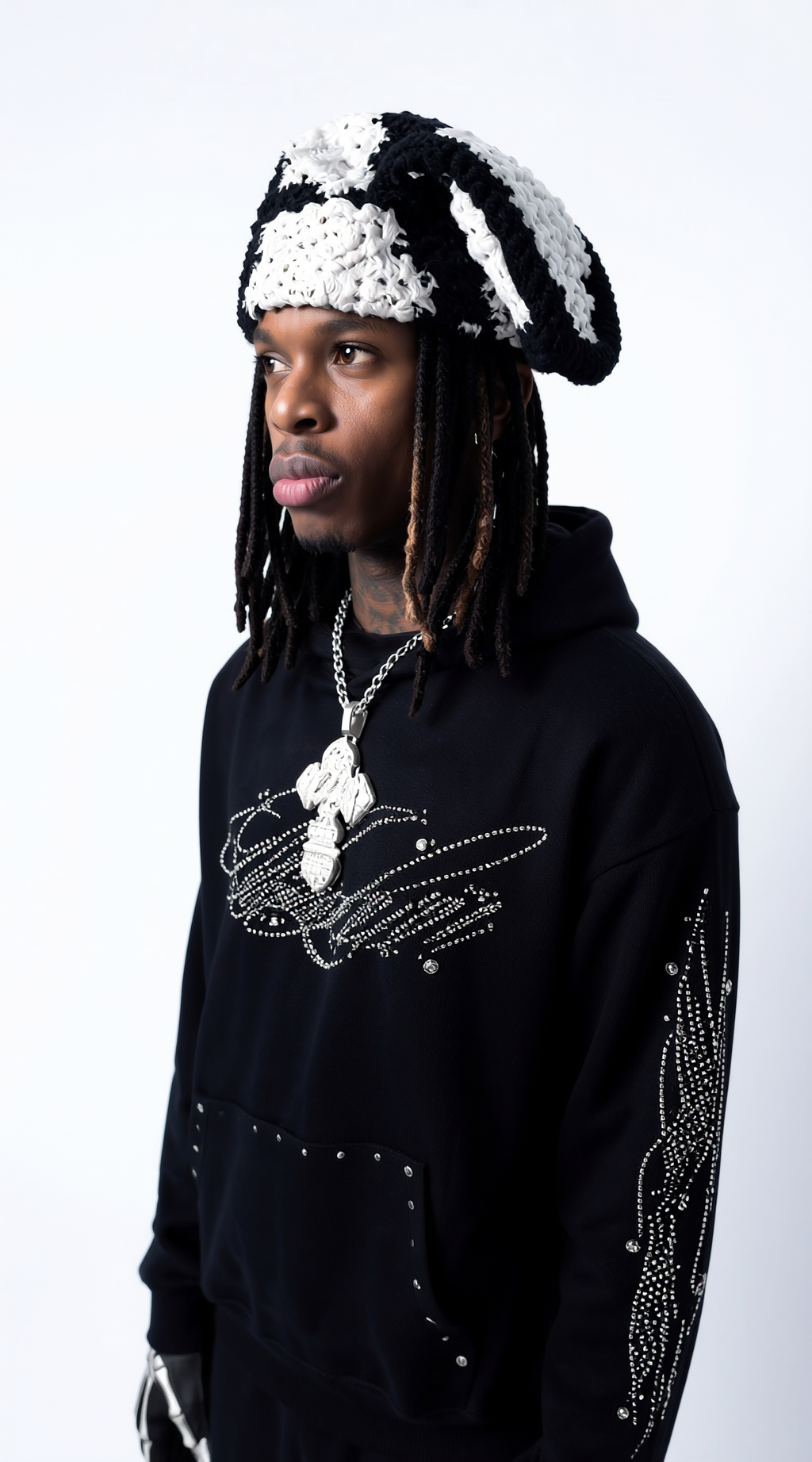 NoLuckyLuv RHINESTONE Hoodie